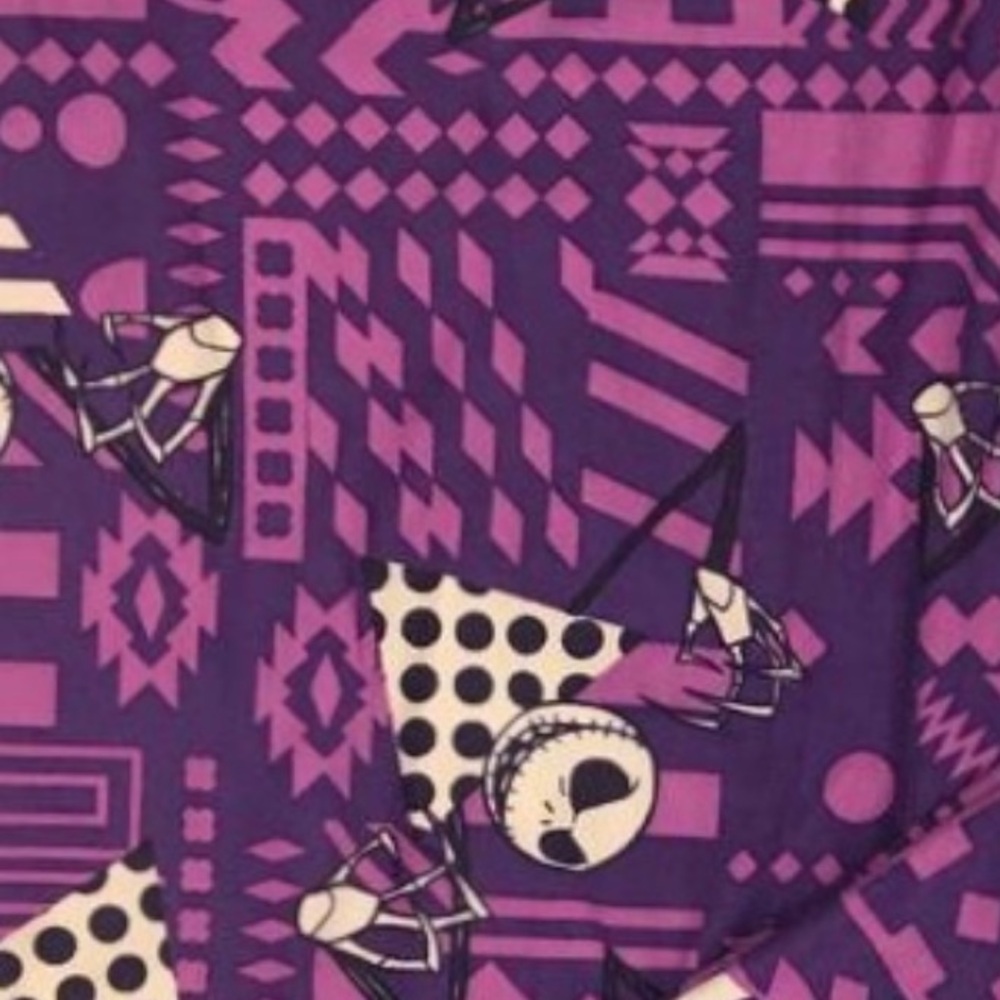 Jack Skellington Purple Geo pattern leggings from LuLaRoe